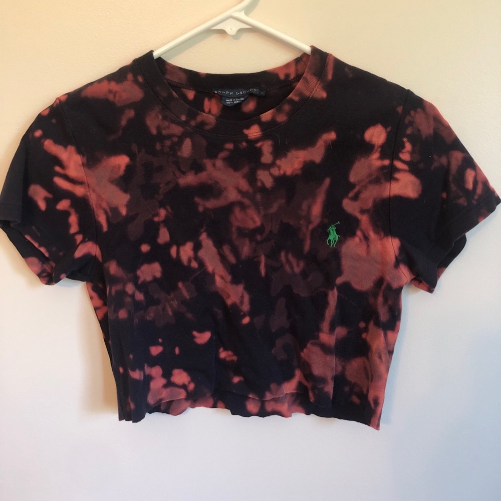 ralph lauren cropped polo t-shirt